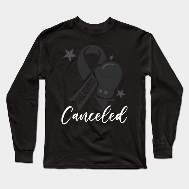 Black Ribbon Melanoma Cancer Awareness Long Sleeve T-Shirt by Outrageous Flavors